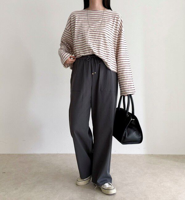 fredy emue「【接触冷感&times;UVカット/マルチ機能】ドライオックスセミワイドイージーパンツ」|チノ|