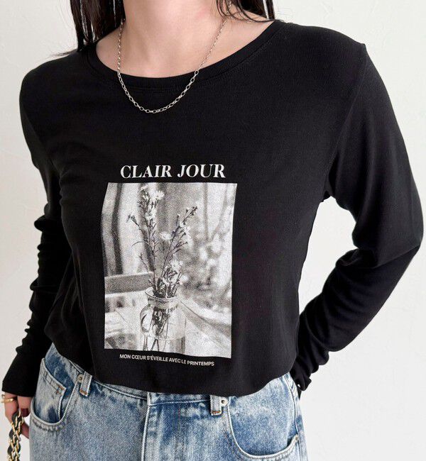 fredy emue「シアーphotoロンTシャツ」|Tシャツ・カットソー|ブラック