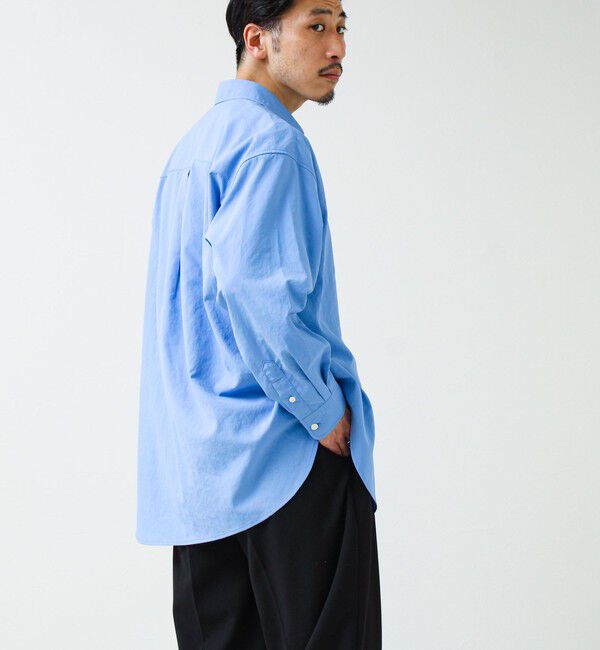 GLOSTER「【ニューベーシック】ワッシャーポプリンシャツ ロングスリーブ」|シャツ・ブラウス|