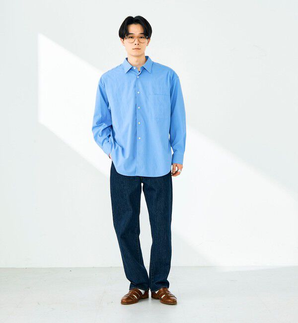 GLOSTER「【ニューベーシック】ワッシャーポプリンシャツ ロングスリーブ」|シャツ・ブラウス|