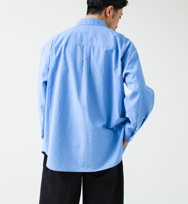 GLOSTER「【ニューベーシック】ワッシャーポプリンシャツ ロングスリーブ」|シャツ・ブラウス|