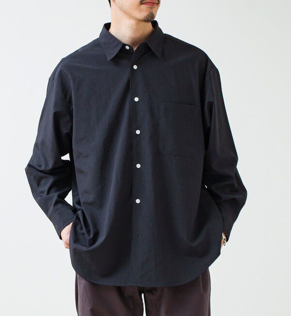 GLOSTER「【ニューベーシック】ワッシャーポプリンシャツ ロングスリーブ」|シャツ・ブラウス|