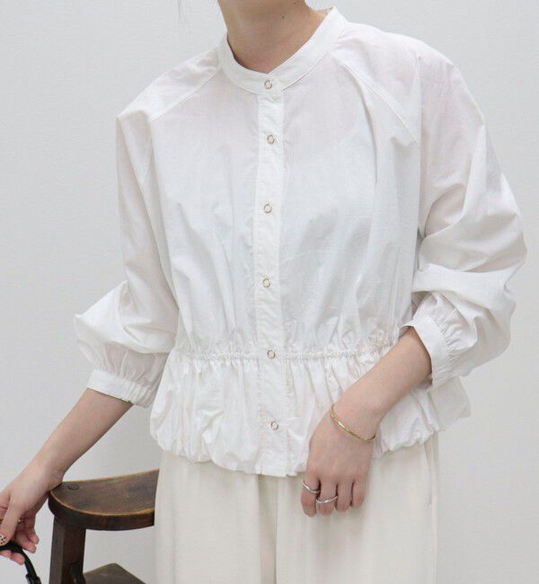 fredy emue「クロップドバルーン前開きブラウス」|シャツ・ブラウス|
