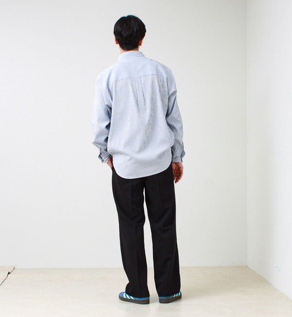 GLOSTER「【美シルエット】ミディアムストレート フレアパンツ」|チノ|