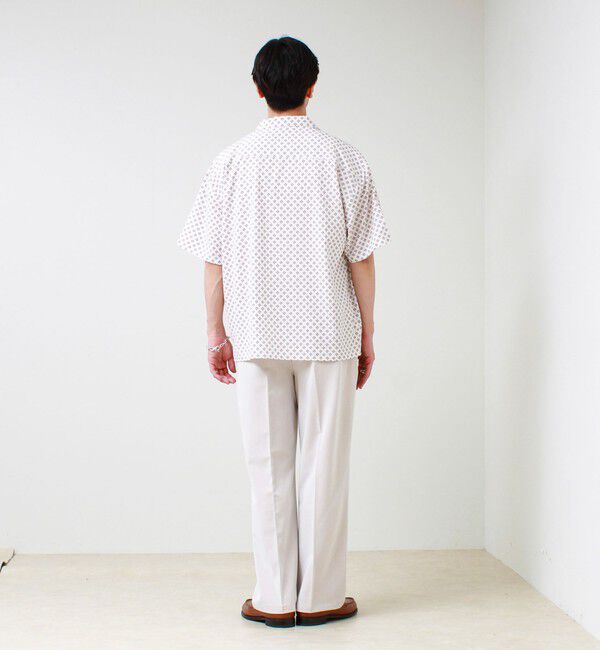 GLOSTER「【美シルエット】ミディアムストレート フレアパンツ」|チノ|