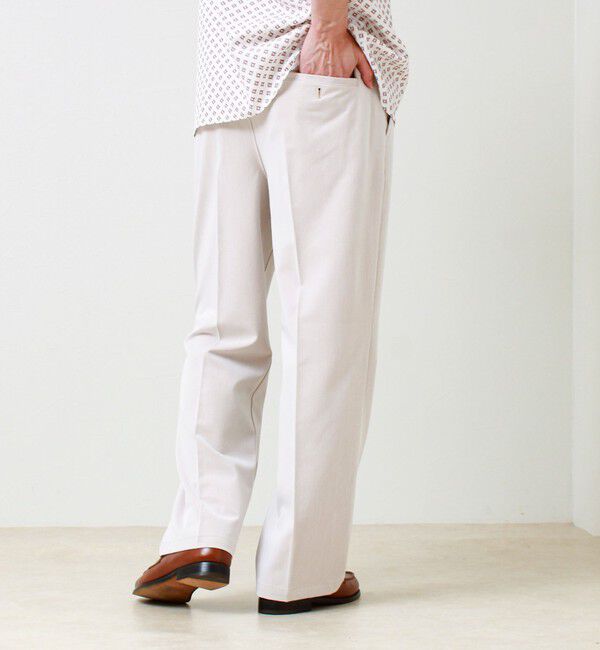 GLOSTER「【美シルエット】ミディアムストレート フレアパンツ」|チノ|