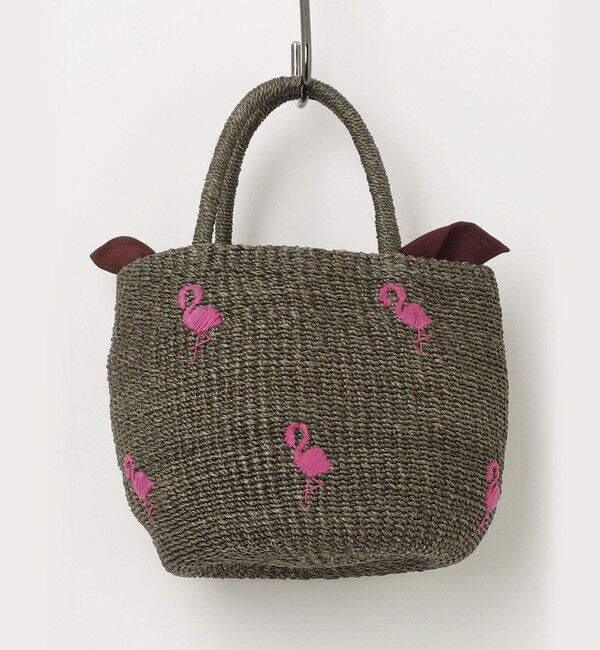fredy emue「【BAGMATI/バグマティ】モチーフ刺繍ラウンドアバカバッグ」|かごバッグ|