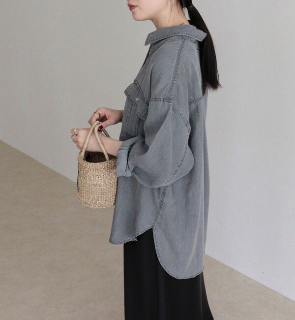fredy emue「とろみデニムオーバーシャツ」|シャツ・ブラウス|