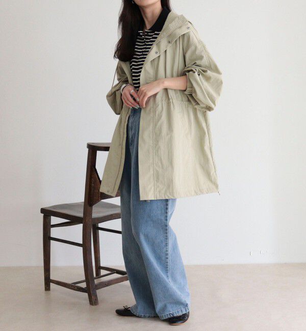 fredy emue「ナイロンミディ丈フードブルゾン」|ブルゾン・スタジャン|