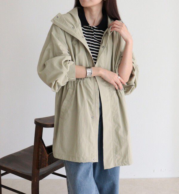 fredy emue「ナイロンミディ丈フードブルゾン」|ブルゾン・スタジャン|