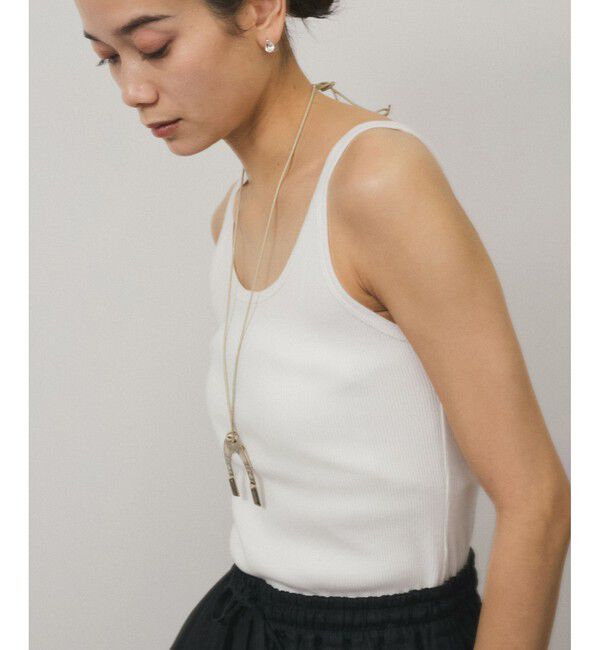 SALON adam et rope'「プリマベールファームリーリブタンクトップ［UVケア・洗える］」|タンクトップ|オフホワイト(15)