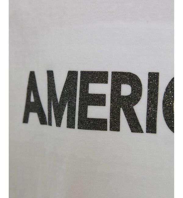 SALON adam et rope'「【Americana（アメリカーナ）】ラフィー丸胴 ロゴプリントTシャツ / レタリングTシャツ」|Tシャツ・カットソー|