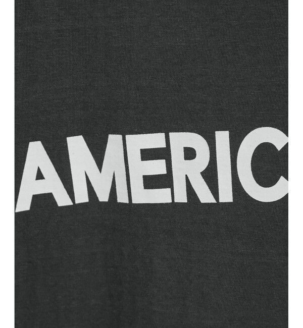 SALON adam et rope'「【Americana（アメリカーナ）】ラフィー丸胴 ロゴプリントTシャツ / レタリングTシャツ」|Tシャツ・カットソー|