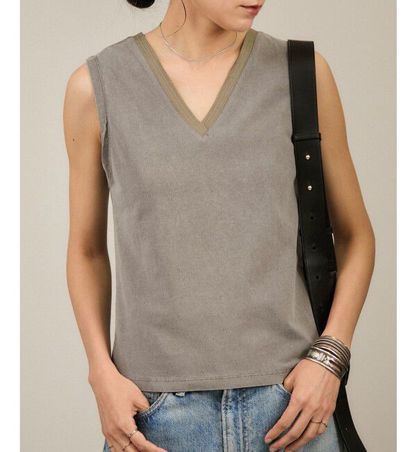 SALON adam et rope'「ビンテージライクオーバーダイプランジネックプルーバー」|タンクトップ|