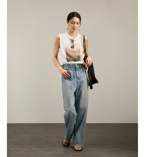 SALON adam et rope'「Yasuko Hirano / 平野泰子 ARTプリントノースリーブT」|タンクトップ|