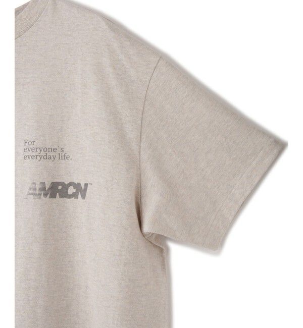 SALON adam et rope'「【Americana（アメリカーナ）】ラフィー丸胴 プリントT / ポイントロゴ」|Tシャツ・カットソー|