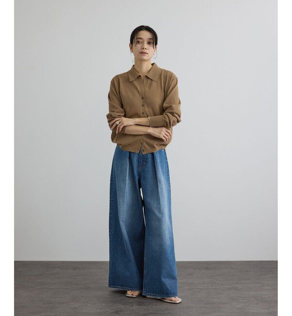 SALON adam et rope'「【WEB限定】フロントタックデニムパンツ」|デニム|