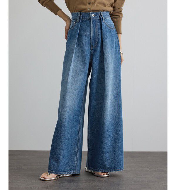 SALON adam et rope'「【WEB限定】フロントタックデニムパンツ」|デニム|