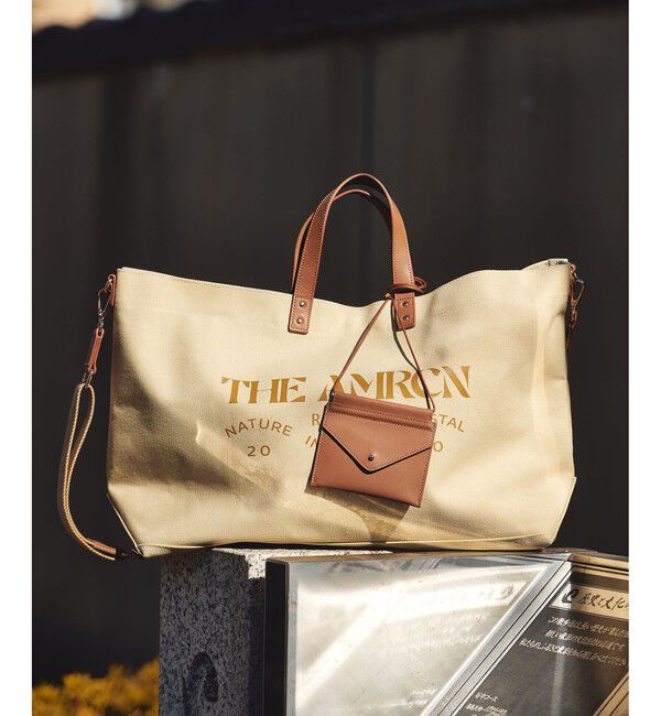 SALON adam et rope'「【Americana（アメリカーナ） for SALON】キャンバス2WAYトート」|トートバッグ|ベージュ系(29)
