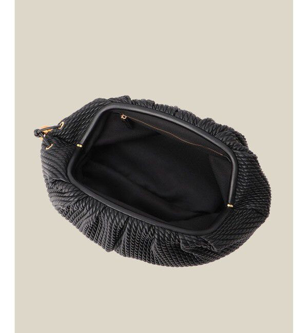 ROPE「ラムレザーロープ模様クラッチ/ミディアム」|クラッチバッグ|