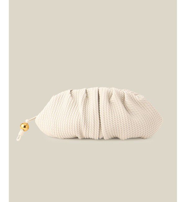 ROPE「ラムレザーロープ模様クラッチ/ミディアム」|クラッチバッグ|