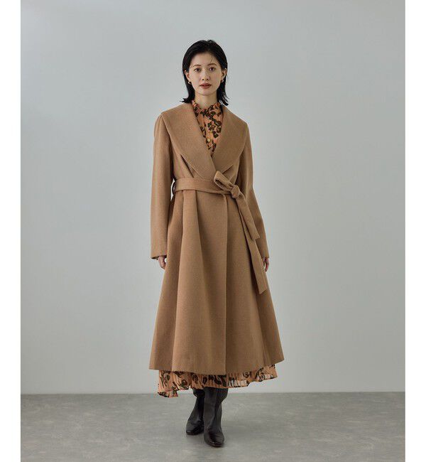 ROPE「プレミアムカシミヤ ショールカラーコート」|ステンカラーコート|