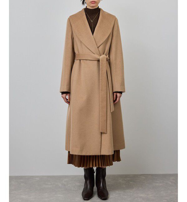 ROPE「プレミアムカシミヤ ショールカラーコート」|ステンカラーコート|