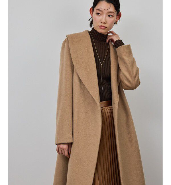 ROPE「プレミアムカシミヤ ショールカラーコート」|ステンカラーコート|