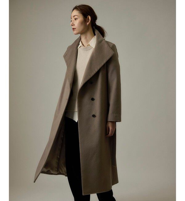 ROPE「プレミアムカシミヤ ロングコート【逸品・マルチWAY】」|ステンカラーコート|ブラウン系(22)