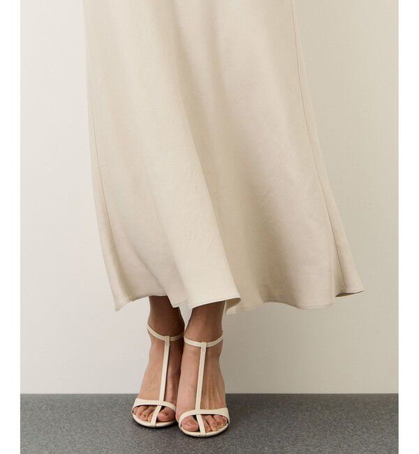 ROPE「リンクルサテンマーメイドスカート」|スカート|