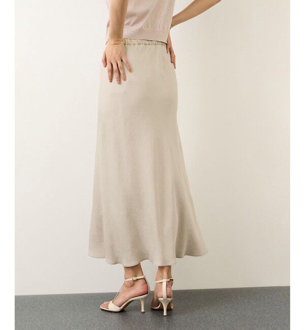 ROPE「リンクルサテンマーメイドスカート」|スカート|ベージュ(27)