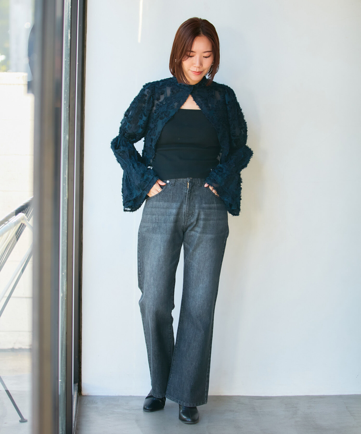 VIS「【VIS DRESS】シャーリングボレロセットワンピース」|ワンピース|