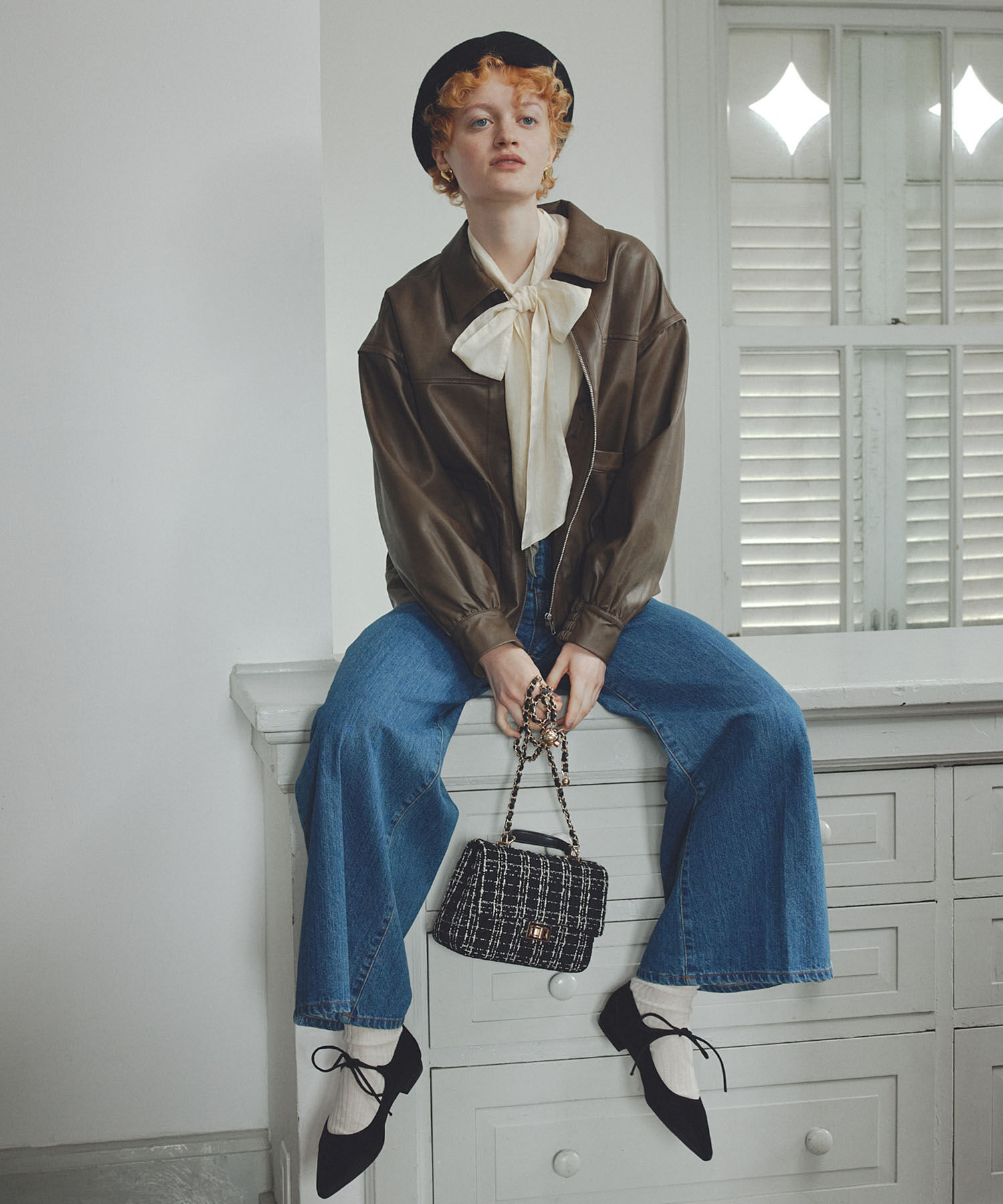 Juze「【新色・追加生産】リボンフラットパンプス」|パンプス|