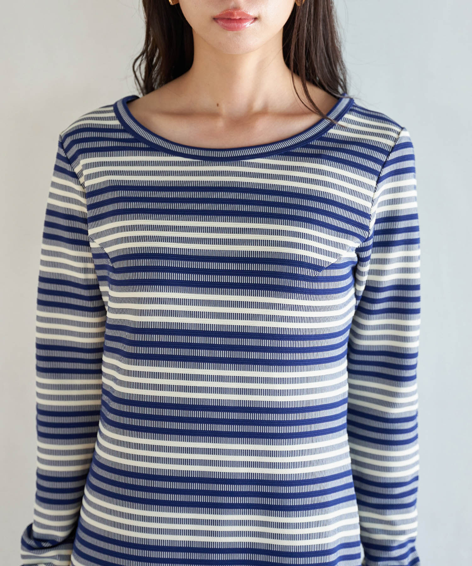 VIS「【STAYC/ISA着用】ジャガードマルチボーダーカットワンピース【洗える】」|ワンピース|