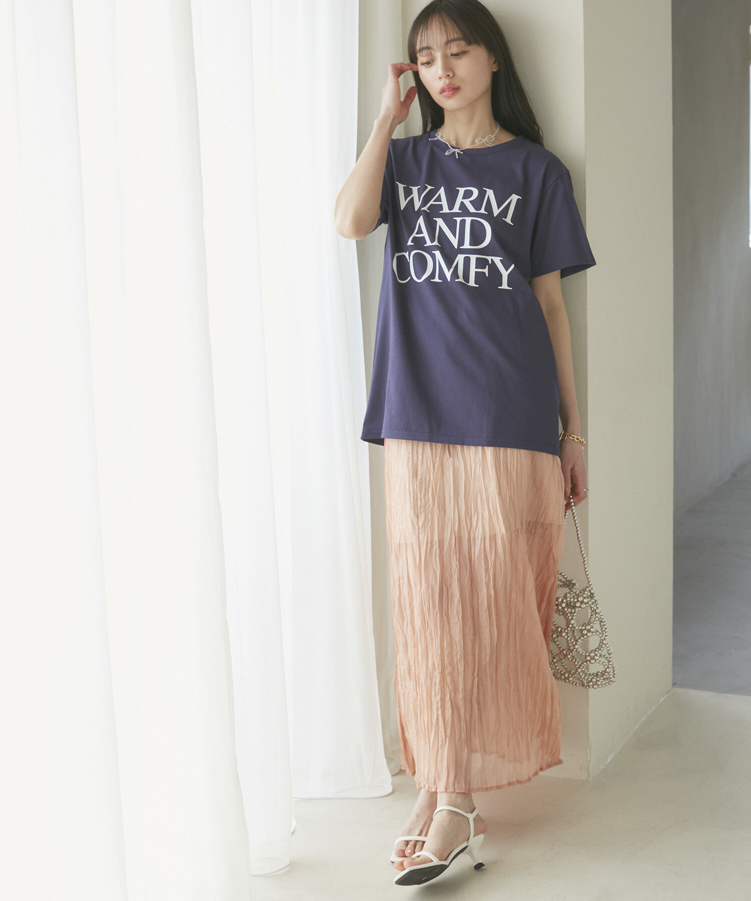 VIS「【洗える】Souvenir ロゴTシャツ」|Tシャツ・カットソー|