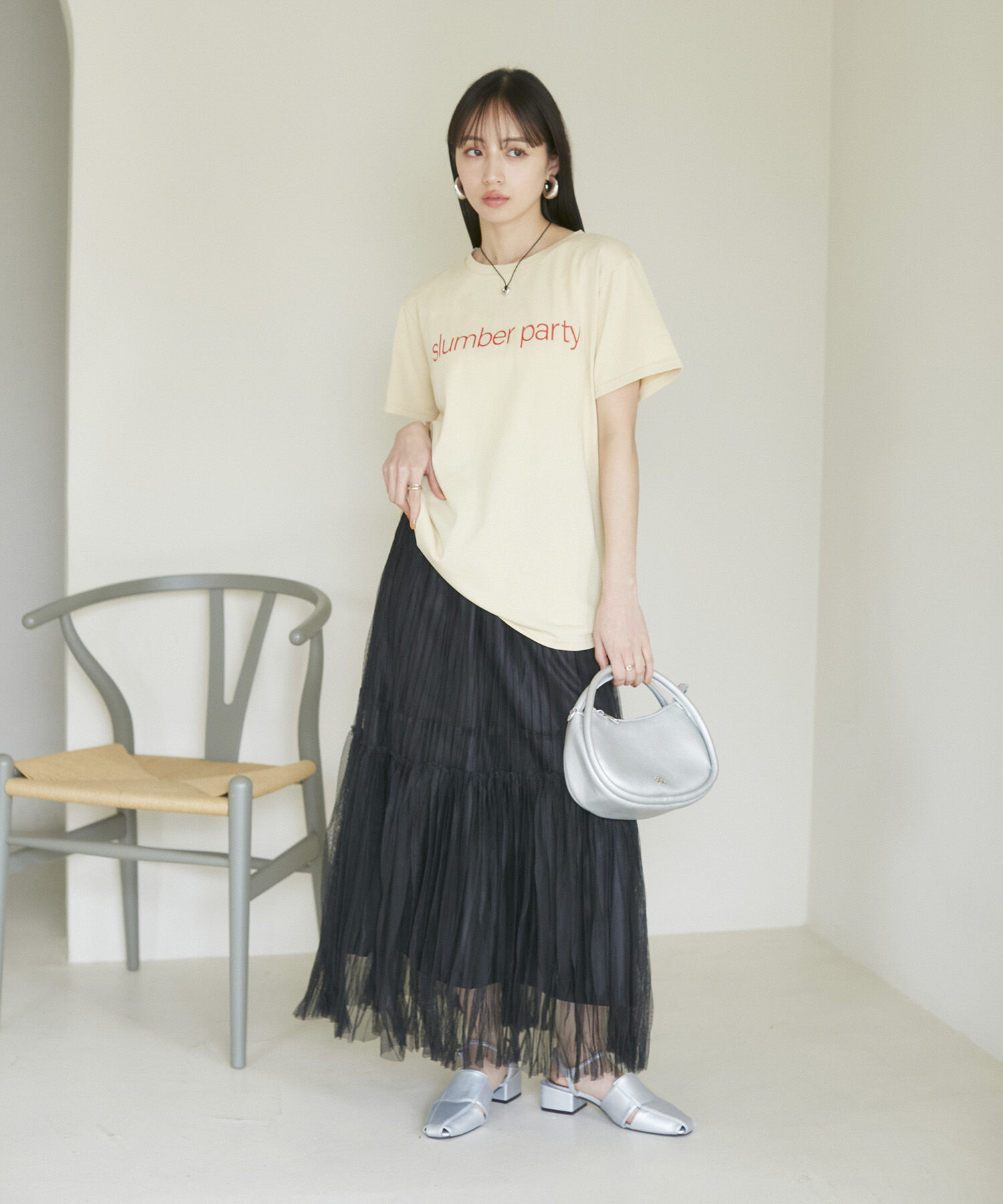 VIS「【洗える】Souvenir ロゴTシャツ」|Tシャツ・カットソー|