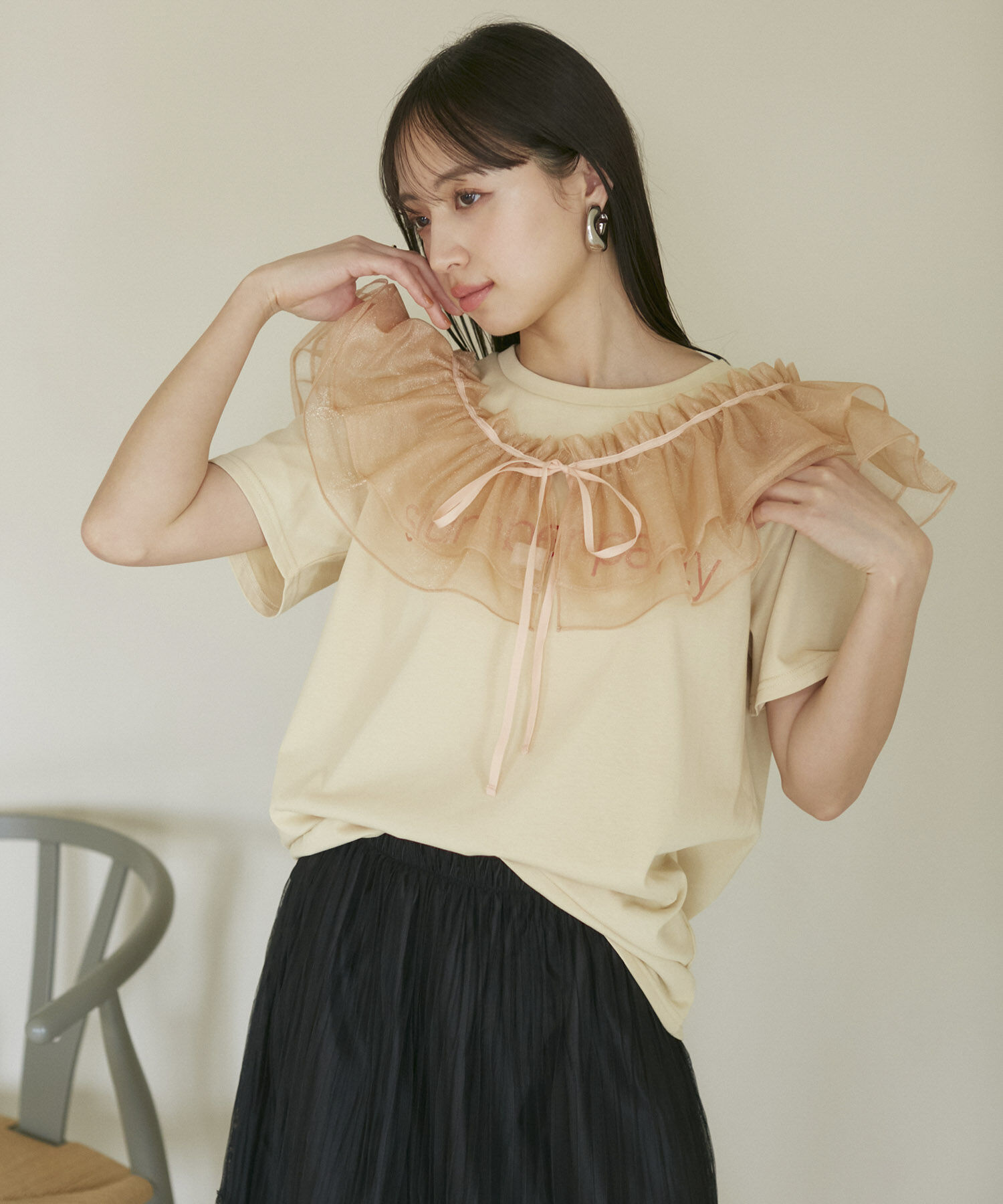 VIS「【洗える】Souvenir ロゴTシャツ」|Tシャツ・カットソー|