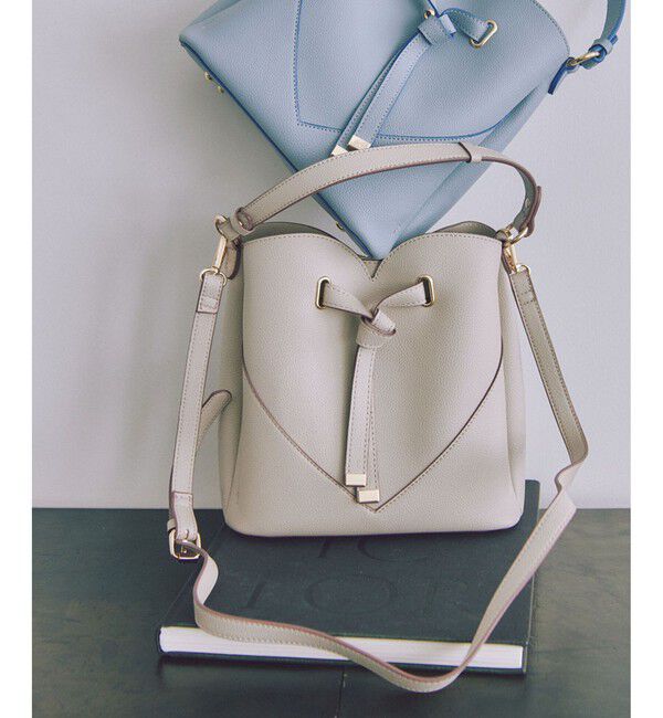 VIS「【累計4万点突破】【2WAY】ハートカットバッグ/追加」|ショルダー・メッセンジャー|ベージュ系(29)