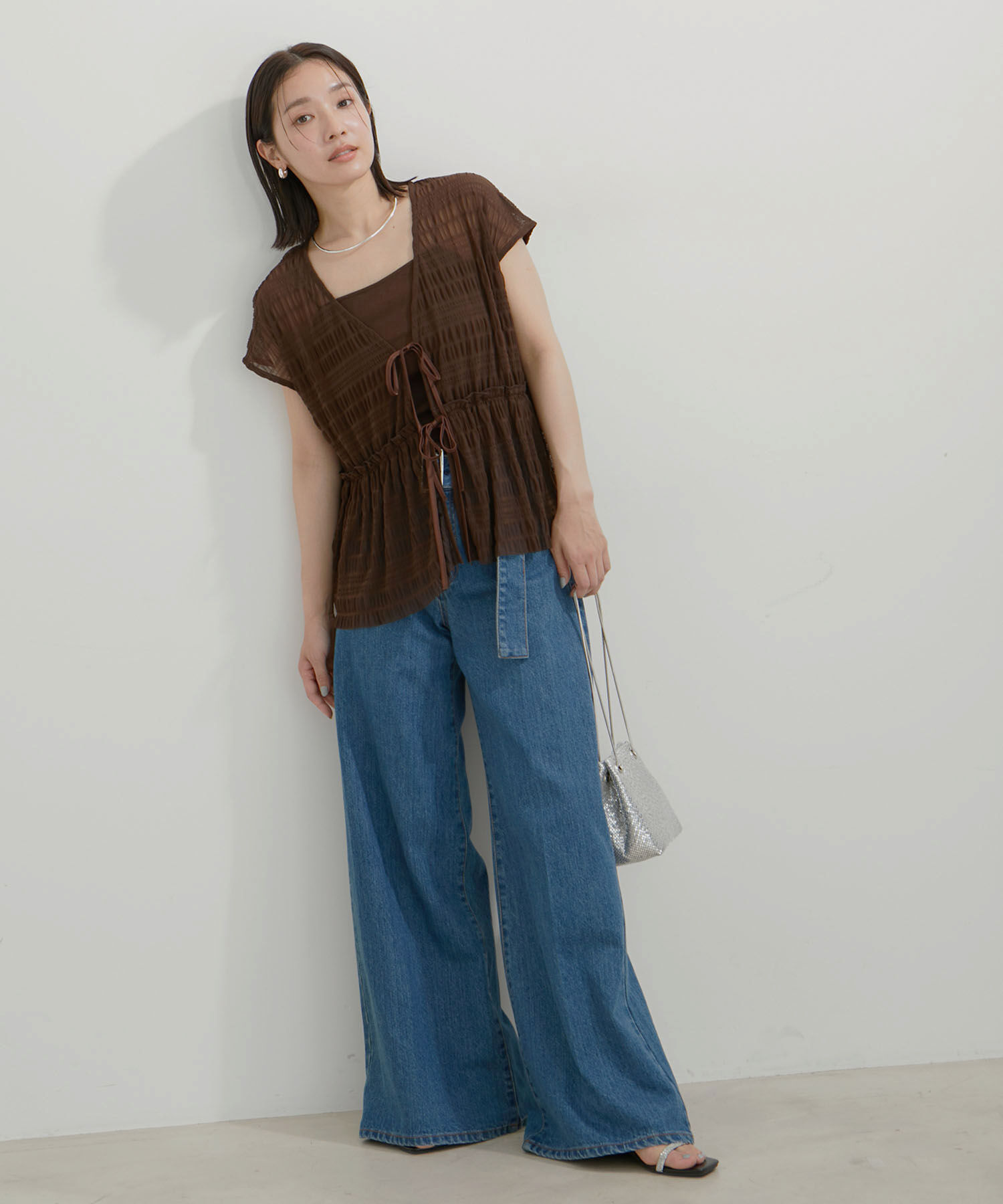 VIS「【SET】シャーリングカーデ&times;キャミアンサンブル【洗える】」|その他|