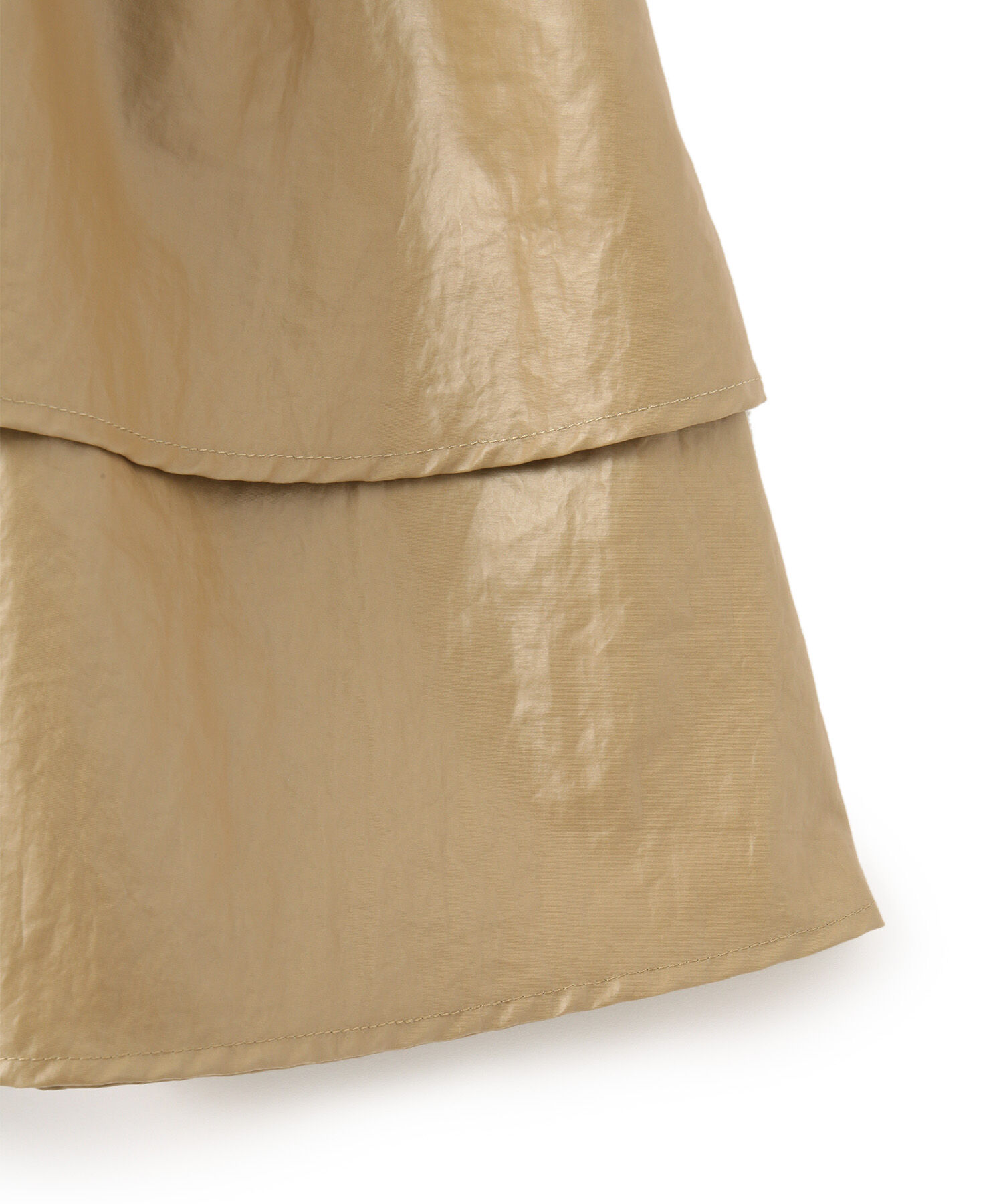 VIS「チンツ加工ギャザーロングスカート」|スカート|