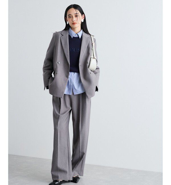 VIS「スウェットライク刺繍ロゴニットプルオーバー」|ニット・セーター|