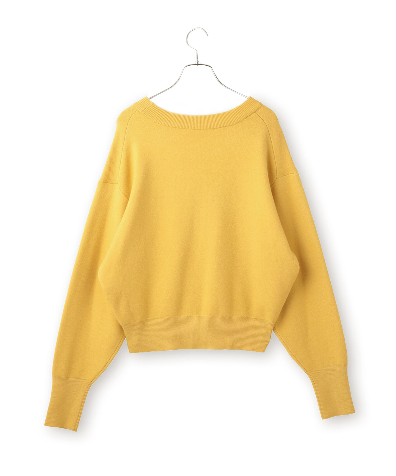 VIS「スウェットライク刺繍ロゴニットプルオーバー」|ニット・セーター|