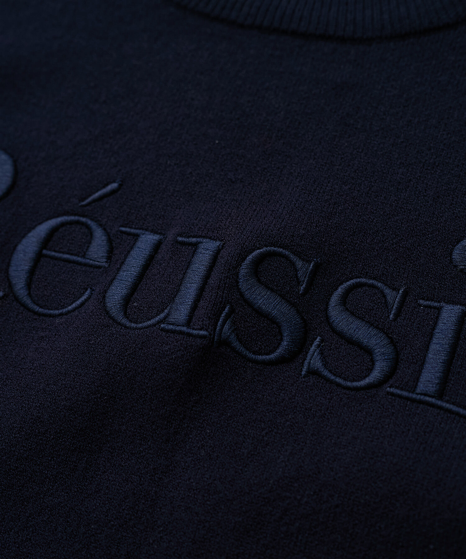 VIS「スウェットライク刺繍ロゴニットプルオーバー」|ニット・セーター|