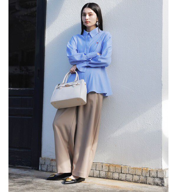 VIS「【新色追加】【2WAY】フロント金具3層トートバッグ」|ショルダー・メッセンジャー|