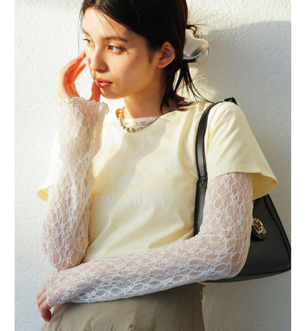 VIS「クルーネックインナートップス（レース・チェック・ラメ・シアー）」|Tシャツ・カットソー|