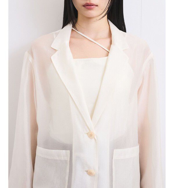 VIS「【洗える】羽織るだけでスタイリングワンランクアップ！シアージャケット」|テーラードジャケット|