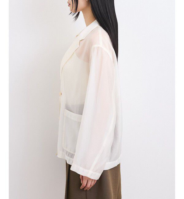 VIS「【洗える】羽織るだけでスタイリングワンランクアップ！シアージャケット」|テーラードジャケット|