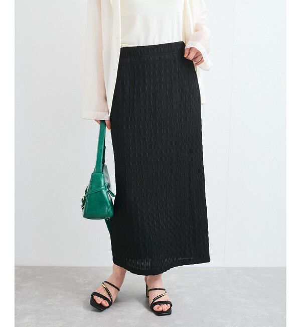 VIS「【新色追加】【接触冷感】膨れジャガードナロースカート」|スカート|