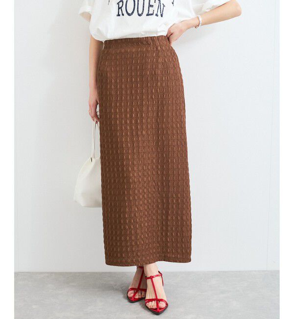 VIS「【新色追加】【接触冷感】膨れジャガードナロースカート」|スカート|