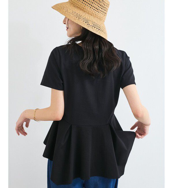 VIS「イレギュラーヘム異素材ドッキングペプラムプルオーバー」|Tシャツ・カットソー|